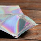 Пакет Zip-lock ПЭТ, иридисцентный, со сплошным окном, плоский, еврослот 12×20 см - Фото 2