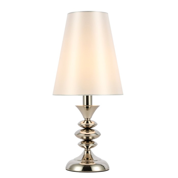 Прикроватная лампа E14, 1x40W, 45,8x21 см, цвет никель, белый