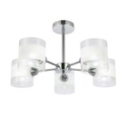 Светильник потолочный Evoluce. SLE102802-05. Miento. 5х40 Вт, E14, 58х58х30,5 см, цвет хром - Фото 1