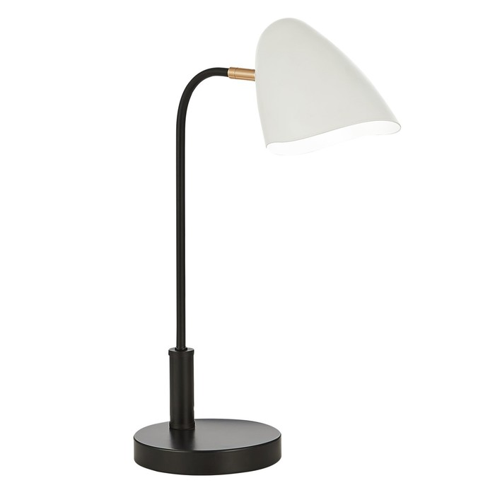 Прикроватная лампа E14, 1x40W, 30x15x45 см, цвет чёрный, золотой, белый