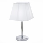 Прикроватная лампа E14, 1x40W, 43x22 см, цвет хром, белый - фото 4125906
