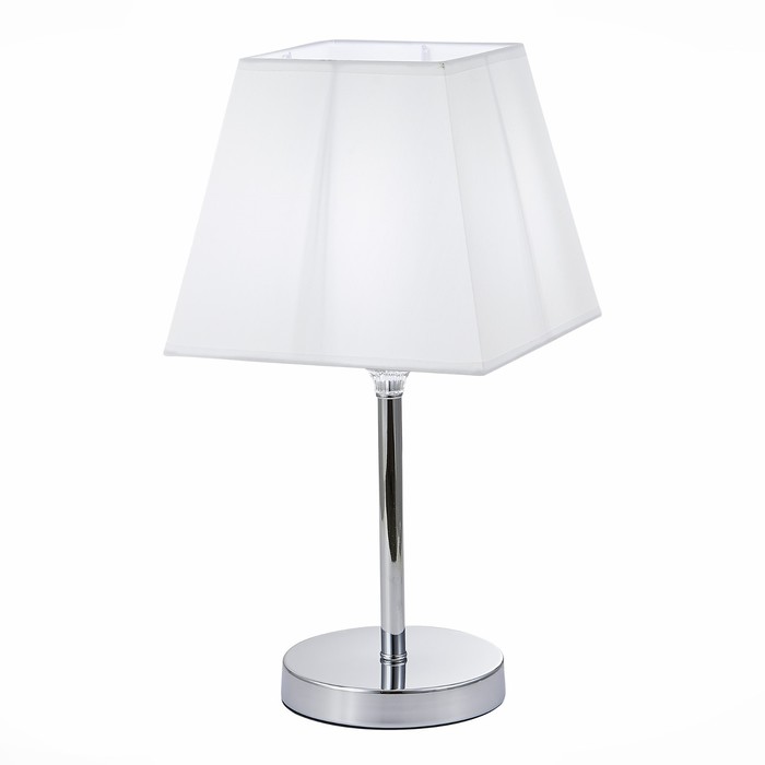 Прикроватная лампа Evoluce. SLE107604-01. Grinda. 1х40 Вт, E14, 22х22х43 см, цвет хром - Фото 1