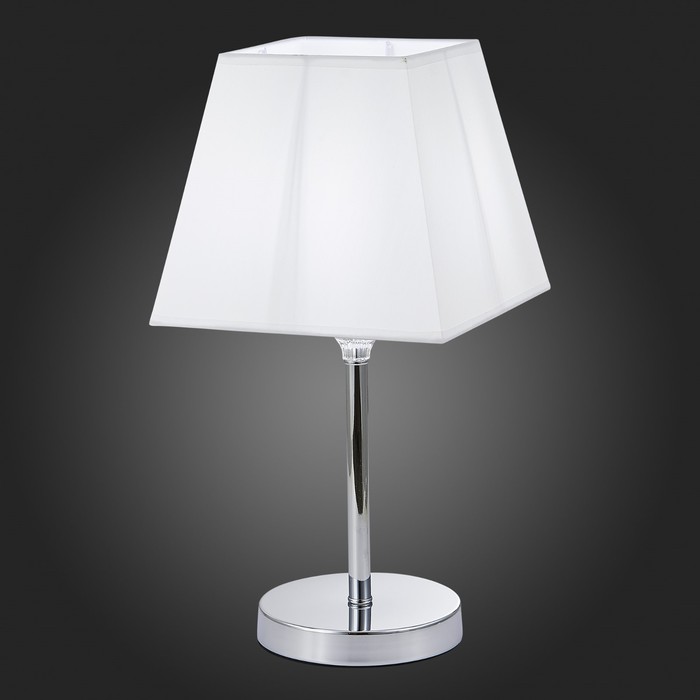 Прикроватная лампа Evoluce. SLE107604-01. Grinda. 1х40 Вт, E14, 22х22х43 см, цвет хром - фото 1909235287