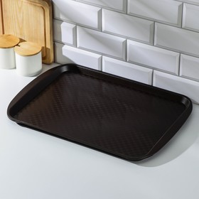 Поднос RESTOLA, 49.5×35 см, пластик, коричневый