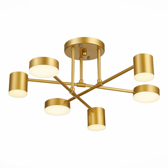 Светильник потолочный LED, 6x7W 4000K, 25x57 см, цвет золотистый