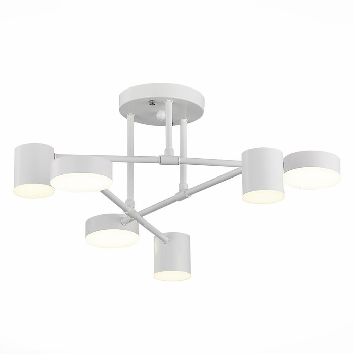 Люстра потолочная LED, 6x7W 4000K, 25x57 см, цвет белый