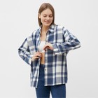 Рубашка женская, цвет синий, размер 50-54 - фото 10350021