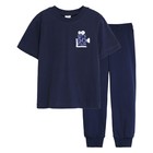 Пижама для мальчика, рост 104 см, цвет тёмно-синий - фото 109953656