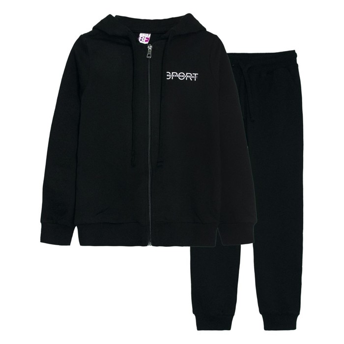 Спортивный костюм для мальчика, рост 152 см, цвет чёрный