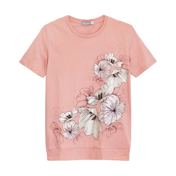 Футболка женская Let's go, размер 46, цвет нежно-розовый - Фото 1