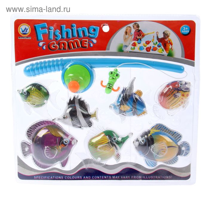 Рыбалка "Морская", удочка, 7 рыбок - Фото 1