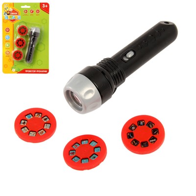 Проектор-фонарик «Умная пчёлка», 3 слайда, 24 полноцветных картинки, МИКС