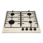 Варочная поверхность NORDFROST HS 6040 YR, газовая, 4 конфорки, бежевый - Фото 2
