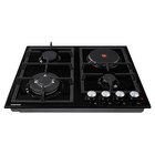 Варочная поверхность NORDFROST HS 6032 B, газовая/электрическая, 4 конфорки, чёрный - Фото 2