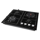 Варочная поверхность NORDFROST HS 6032 B, газовая/электрическая, 4 конфорки, чёрный - Фото 3