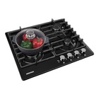 Варочная поверхность NORDFROST HS 6041 B, газовая, 4 конфорки, чёрная - Фото 3