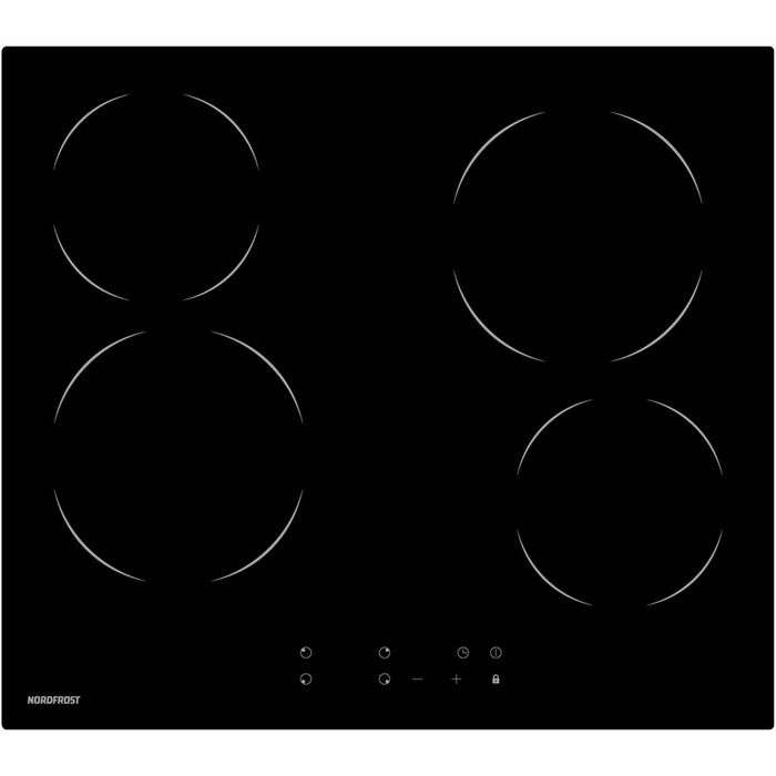 Варочная поверхность NORDFROST EM 6049 B, сенсорная, 4 конфорки, чёрный - Фото 1