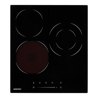 Варочная поверхность NORDFROST EM 4539 B, сенсорная, 3 конфорки, чёрный