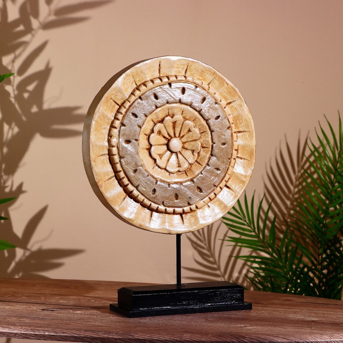 Декор на подставке «Круг», 30×9×42 см, дерево албезия - Фото 1