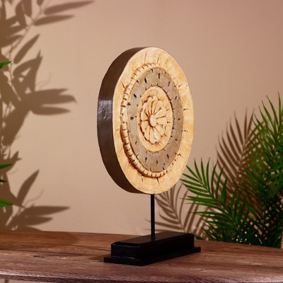 Декор на подставке «Круг», 30×9×42 см, дерево албезия