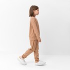 Костюм для девочки (свитшот, брюки) MINAKU цвет бежевый, рост 98 см - Фото 2