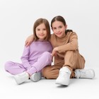 Костюм для девочки (свитшот, брюки) MINAKU, бежевый, рост 158 см 9549277 - фото 14207171