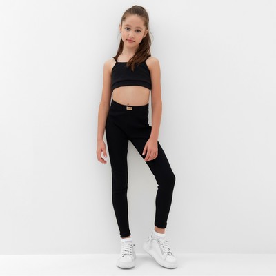Лосины для девочки MINAKU, чёрные, рост 122 см