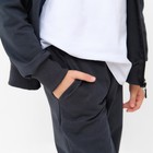 Костюм детский (кофта, брюки) MINAKU цвет графит, рост 128 см - Фото 16