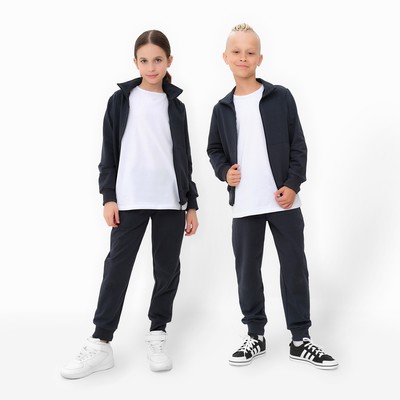 Костюм детский (кофта, брюки) MINAKU, графитовый, рост 164 см