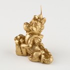 Свеча фигурная "Дракон с подарком. Символ года 2024", 7,5х5х8 см, золото - Фото 5