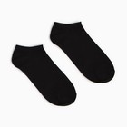 Набор мужских носков (3 пары) укороченные, цвет чёрный, размер 40-44 - Фото 2
