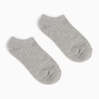 Набор мужских носков (3 пары) укороченные, цвет серый, размер 40-44 - Фото 2