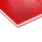 Блокнот А6, 80 листов клетка, на гребне CANVAS красный, пластиковая обложка, микроперфорация на отрыв - фото 24219267