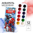 Акварель медовая «Человек-паук», 12 цветов, в картонной коробке, без кисти - фото 10662616
