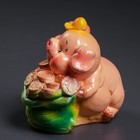 Копилка "Свинка с мешком" малая, 15см, МИКС - Фото 3