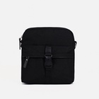 Сумка кросс-боди мужская TEXTURA, на молнии, 3 наружных кармана, 24×10×28 см, чёрная - Фото 2