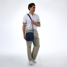 Сумка кросс-боди мужская TEXTURA, на молнии, 3 наружных кармана, 24×10×28 см, синяя - Фото 9