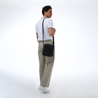 Сумка кросс-боди мужская TEXTURA, на молнии, 3 наружных кармана, 24×10×28 см, тёмно-серая - Фото 8