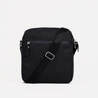 Сумка кросс-боди мужская TEXTURA, на молнии, 3 наружных кармана, 24×10×28 см, тёмно-серая - Фото 6