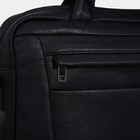 Сумка деловая на молнии TEXTURA, 2 наружных кармана, цвет чёрный - Фото 4