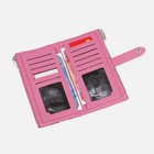 Кошелёк женский на кнопке, цвет розовый - фото 24249911