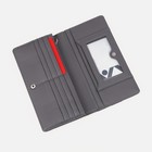 Кошелёк женский на кнопке, цвет серый - фото 24249919