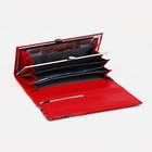 Кошелёк женский на магнитах, цвет красный - фото 22376366