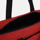 Сумка спортивная на молнии, отдел для обуви, длинный ремень, цвет бордовый - фото 6992666