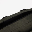 Сумка спортивная на молнии, 3 наружных кармана, длинный ремень, цвет зелёный - фото 22376839