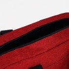 Сумка спортивная на молнии, 3 наружных кармана, длинный ремень, цвет бордовый - фото 6992675