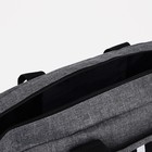 Сумка спортивная на молнии, 3 наружных кармана, длинный ремень, цвет серый - фото 6992681