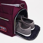 Сумка спортивная на молнии, отдел для обуви, длинный ремень, цвет фиолетовый - Фото 3