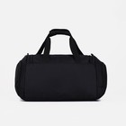 Сумка спортивная на молнии, отдел для обуви, длинный ремень, цвет чёрный - фото 24427396