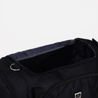 Сумка спортивная на молнии, отдел для обуви, длинный ремень, цвет чёрный - фото 24427398